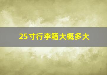 25寸行李箱大概多大