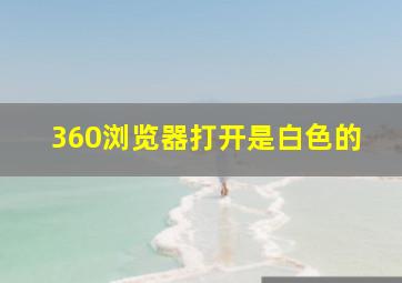 360浏览器打开是白色的