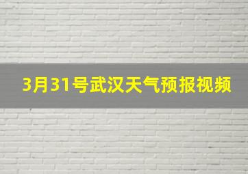 3月31号武汉天气预报视频