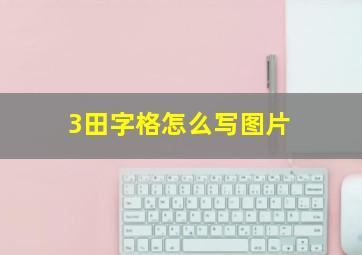 3田字格怎么写图片