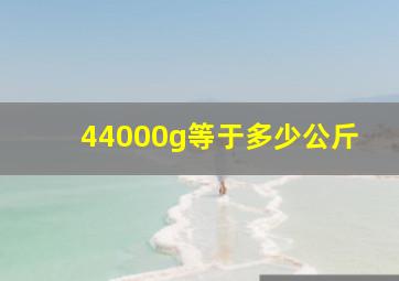 44000g等于多少公斤