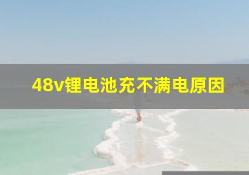 48v锂电池充不满电原因