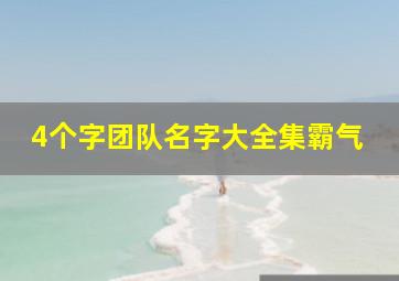 4个字团队名字大全集霸气