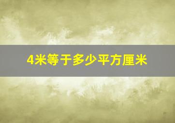 4米等于多少平方厘米