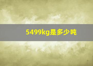 5499kg是多少吨