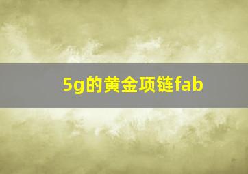 5g的黄金项链fab