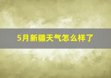 5月新疆天气怎么样了