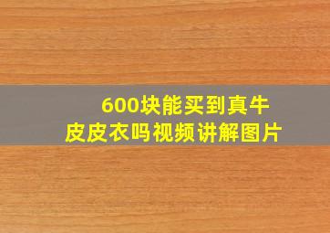 600块能买到真牛皮皮衣吗视频讲解图片