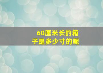 60厘米长的箱子是多少寸的呢