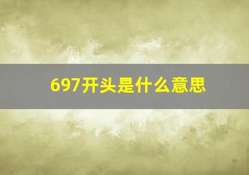 697开头是什么意思