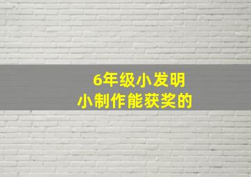 6年级小发明小制作能获奖的