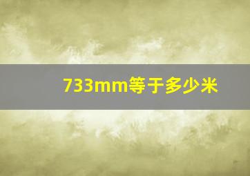 733mm等于多少米