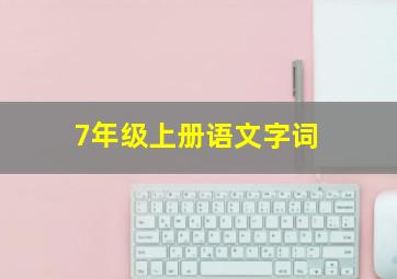 7年级上册语文字词