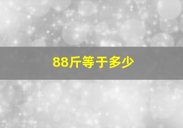 88斤等于多少