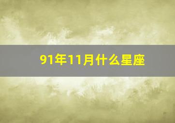 91年11月什么星座