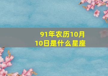 91年农历10月10日是什么星座