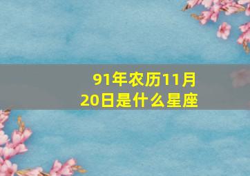 91年农历11月20日是什么星座