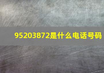 95203872是什么电话号码