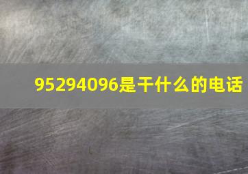 95294096是干什么的电话