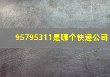 95795311是哪个快递公司