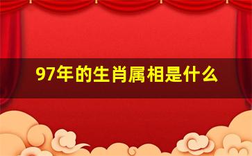 97年的生肖属相是什么