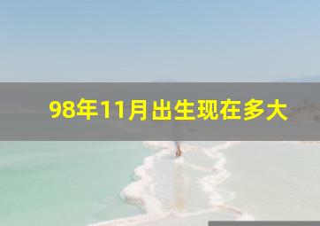 98年11月出生现在多大