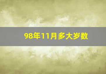 98年11月多大岁数