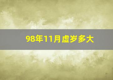 98年11月虚岁多大