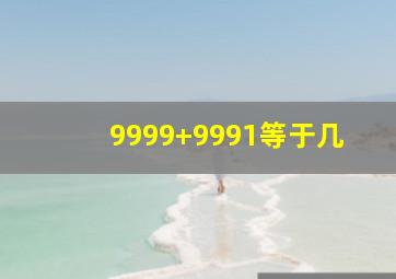 9999+9991等于几