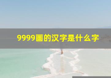 9999画的汉字是什么字