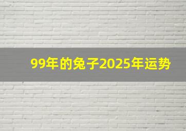 99年的兔子2025年运势