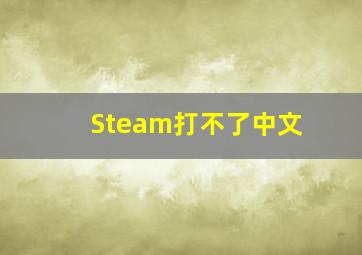 Steam打不了中文