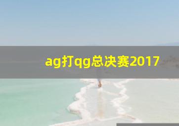 ag打qg总决赛2017