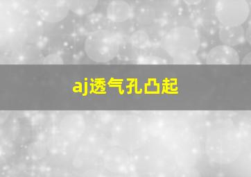 aj透气孔凸起