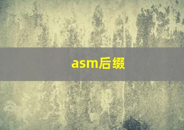 asm后缀