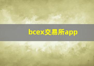 bcex交易所app