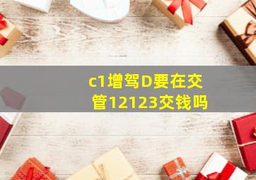 c1增驾D要在交管12123交钱吗