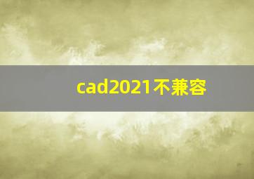 cad2021不兼容