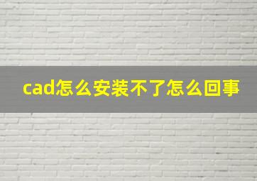 cad怎么安装不了怎么回事