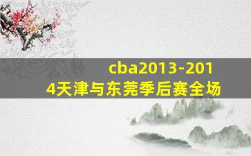 cba2013-2014天津与东莞季后赛全场