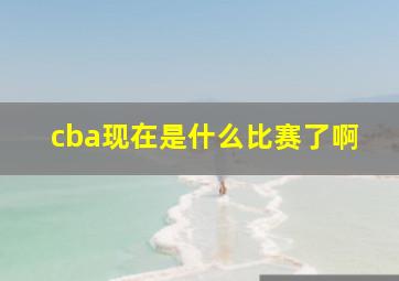 cba现在是什么比赛了啊