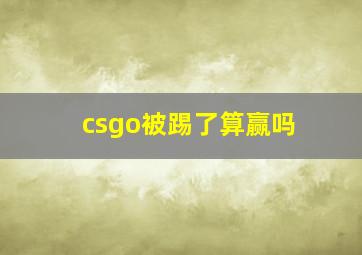 csgo被踢了算赢吗