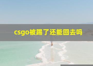 csgo被踢了还能回去吗