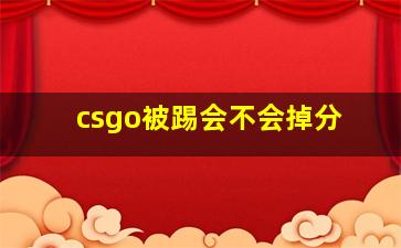 csgo被踢会不会掉分