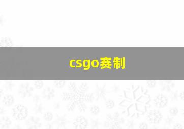 csgo赛制