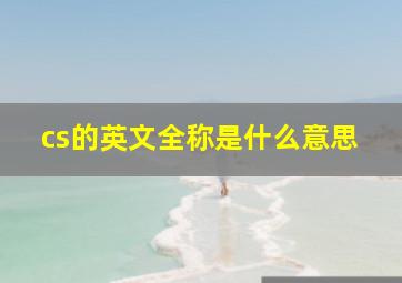 cs的英文全称是什么意思