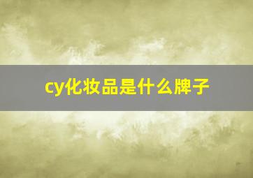 cy化妆品是什么牌子