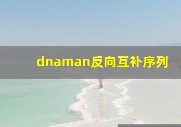 dnaman反向互补序列