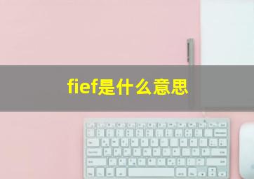 fief是什么意思