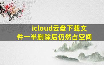 icloud云盘下载文件一半删除后仍然占空间